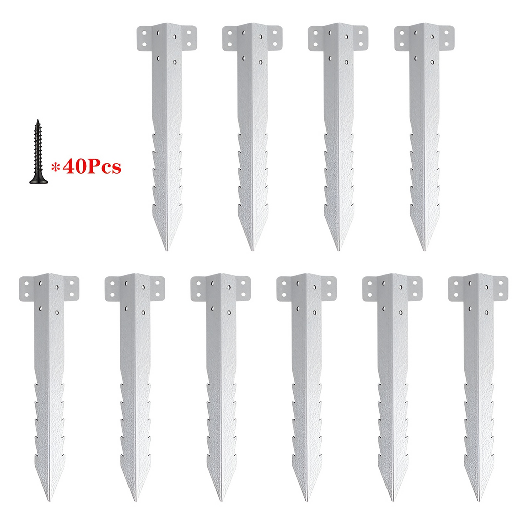 Cross Border Garden Fence Post Repair Stakes Serrated Fence Post Brackets