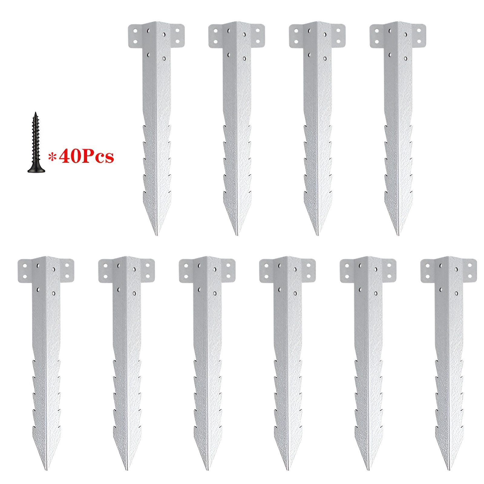 Cross Border Garden Fence Post Repair Stakes Serrated Fence Post Brackets