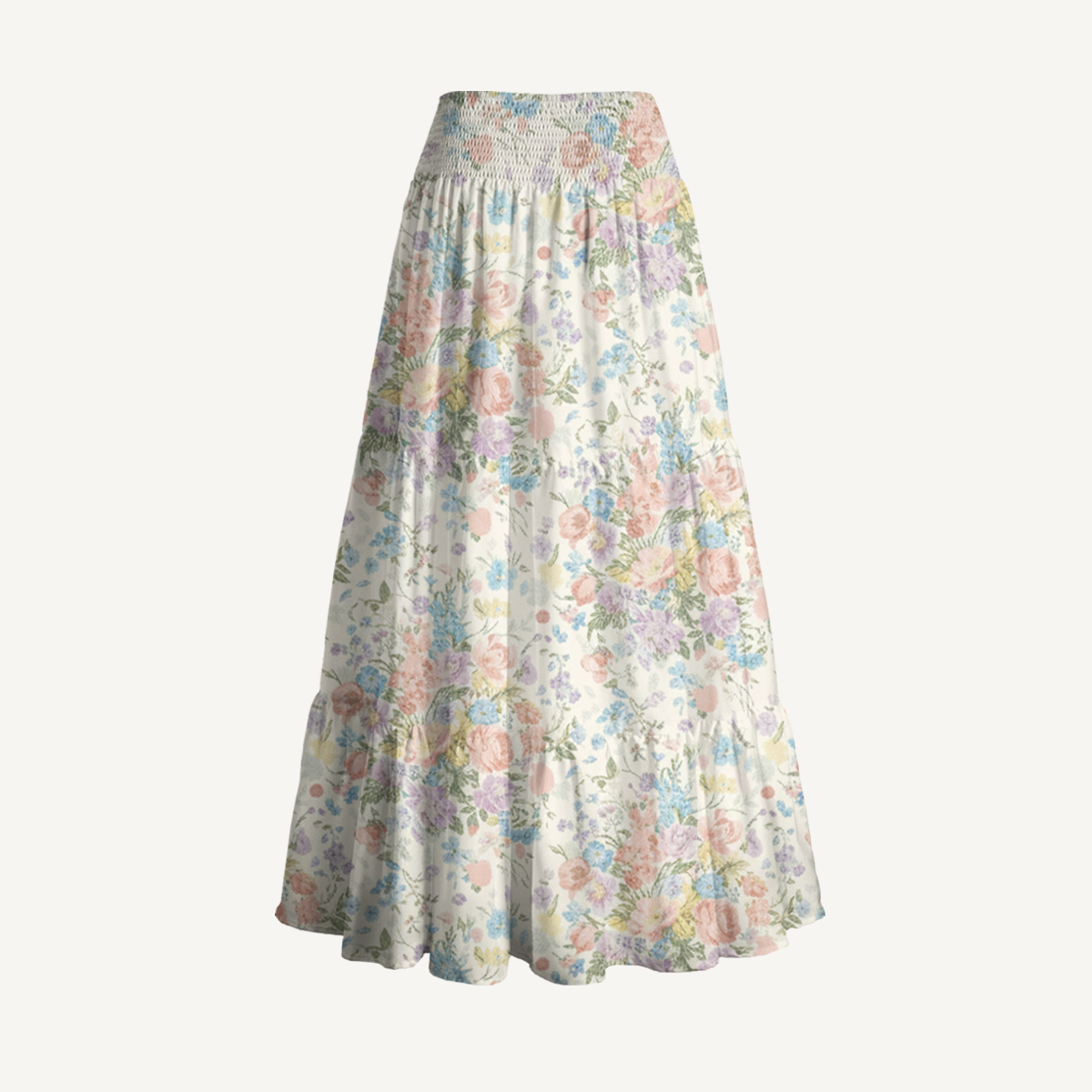 Morning Dew Bouquet Print Convertible Maxi Skirt & Strapless Dress