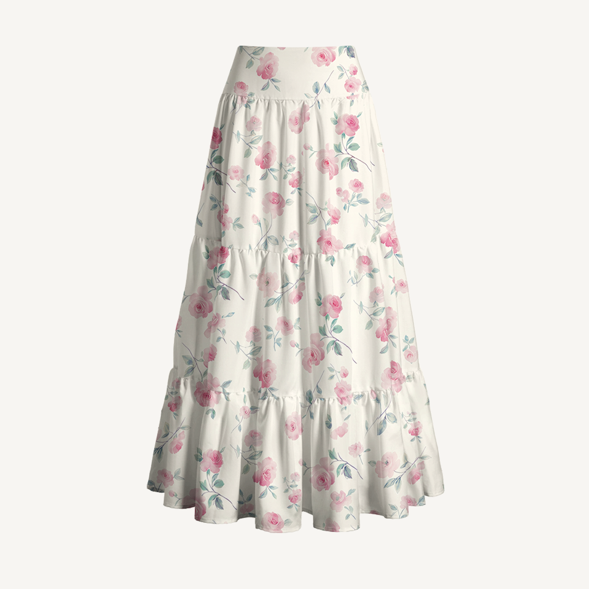 Blush Rose Print Convertible Maxi Skirt & Strapless Dress